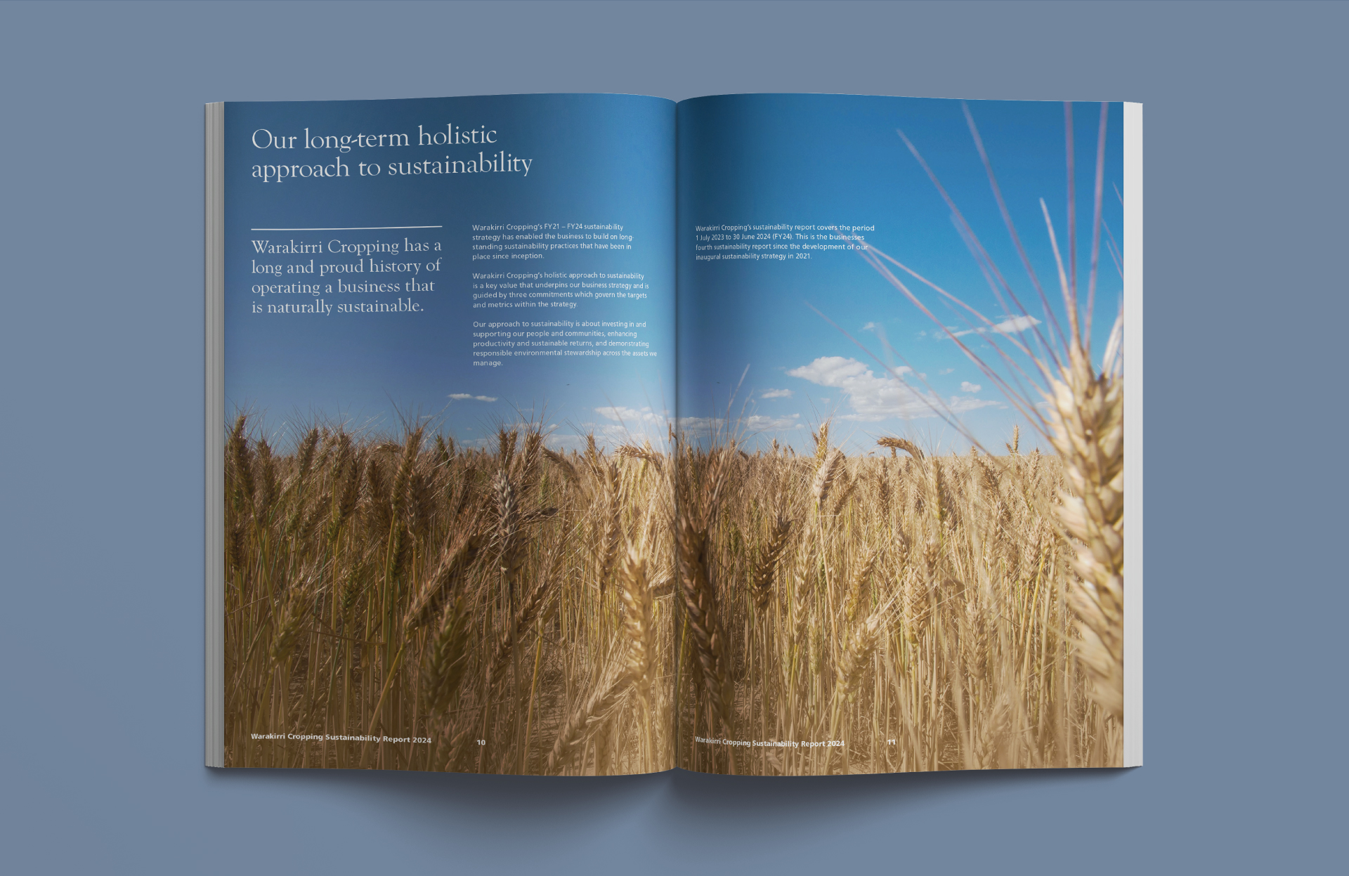 ellis jones case study warakirri sustainability report design approach