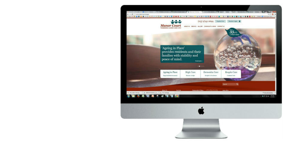 Website redevelopment for Manor Court Werribee.